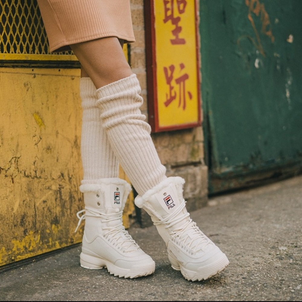 FILA Disruptor Faux Shearling Sneaker